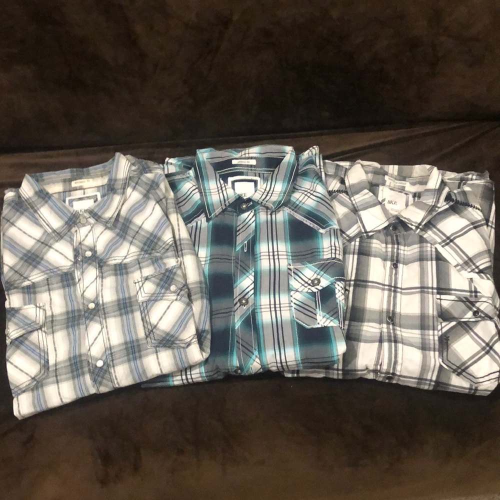 Buckle BKE Athletic Fit Long Sleeve Shirts Lot 3